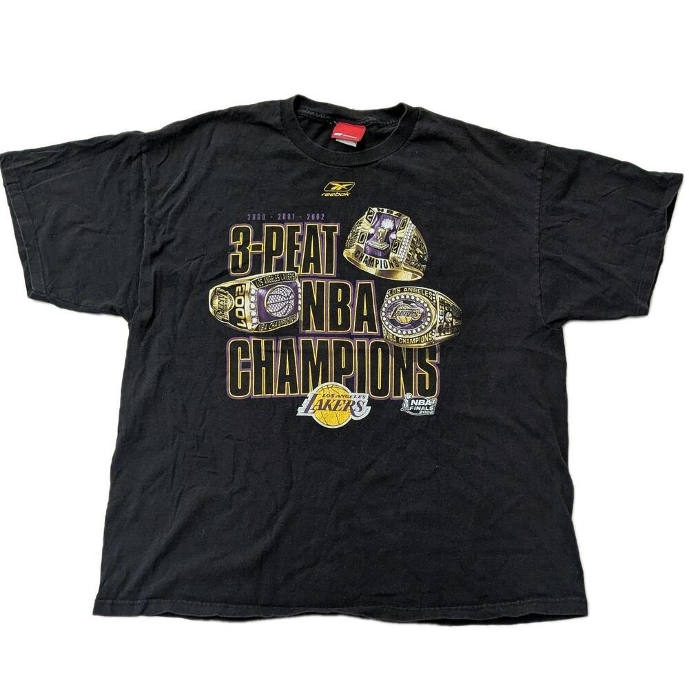 Reebok Mens Xl Kobe Bryant Los Angeles Lakers Basketball T-Shirt Black